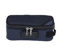 LUCKDANO Odorless Travel Storage Bag Smell Proof Bag with Lock Portable Activated Carbon Odor Proof Case Container for Business Travel Camping (Dark Blue)