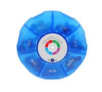 LUCKDANO Organizer with Alarm 7 Compartment Dispenser Water Proof Dust Proof Moistureproof with Flashing Light and Loud Reminder for Daily Storage