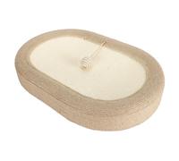 LUCKDANO Oval Concave Cat Scratcher Bowl Cat Scratcher Bed 24 Inch Premium Sisal Rope, Extra Large Size, Non Slip Bottom, for Indoor Cats