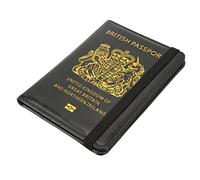 LUCKDANO Passport Holder for Travel, Airplane Travel Essentials Passport Wallet with Elastic Belt PU Leather Multicard for Various Cards, Such As ID Card, Credit, CDC