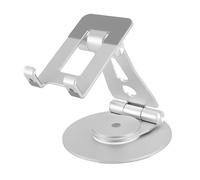 LUCKDANO Phone Stand Desk Desk Phone Stand Adjustable Metal Holder for Cell Phones - Secure, Portable, and Adjustable Viewing Angle, Perfect for Reading & Live Streaming