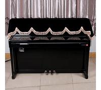 LUCKDANO Piano Cover, Upright Piano Cover Protective 11.8 * 11.8 * 1 in Flannelette Half Covered Anti Dust for 88 Keys Upright (Black)