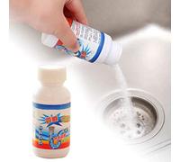 LUCKDANO Pipeline Dredge Agent Kitchen Sewer Pipes Dredging Agent 110g - Powerful Drain Cleaner with a Non-corrosive Suitable for Bathrooms, Toilets, and bathtubs. Anti-clogging (White)