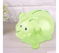 LUCKDANO Plastic For Kids, Toy Piggy Banks Easy to Use Resin For Gifts (Small Size Green)