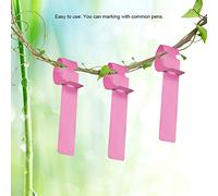 LUCKDANO Plastic Plant Labels 100pcs Plastic Nursery Garden Decor Stake Tags Plant Labels Lawn Ornament White - and Durable for Easy Identification (Pink)