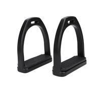 LUCKDANO Plastics Stirrups Black Non-slip Rubber Pad Horse Tool Accessories Applicable for Relieving Tension on Knees and Ankles (Large Size (24x18.5cm / 9.4x7.3in))