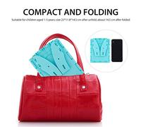 LUCKDANO Portable Folding Car Toilet - Self-Contained Commode Seat for Kids - Lightweight, Ergonomic Folding Toilet for Camping, Hiking, Long Trips Easy to Clean, Supports 220 Pounds, (Sky-Blue)