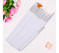 LUCKDANO Professional Nail Art Brush Set - The Perfect Tool for UV Gel, Fine Line Drawing, and Special designs. (Pack of 15 painted pens with white rods)