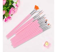 LUCKDANO Professional Nail Art Brush Set - The Perfect Tool for UV Gel, Fine Line Drawing, and Special designs. (15-pack of paint pens and chalk sticks)