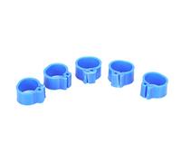 LUCKDANO Quail Leg Bands, Pigeons Ring Poultry Leg Bands with 0.4 X 0.3in 200Pcs 10mm Pigeons No Word Ring Poultry Foot Clamp/Holder Identification Birds Supplies for Most Adult Birds (Blue)