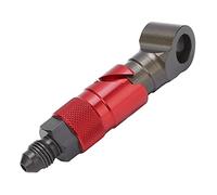 LUCKDANO Quick Disconnect Motorcycle Brake Line Arrow Storage Case Connect Adapter Fitting Curved Universal for Oil Fuel Fluid Hose (Red)