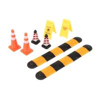 LUCKDANO RC Car Ramp 1/18 & 1/24 Car Scene Accessories - Speed Bumps, Ice Cream Cones & Warning Signs - Perfect for RC Enthusiasts
