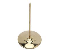 LUCKDANO Receipt Holder Spike Receipt Bill Holder Thickened Stainless Steel Round Bottom Nonslip Ticket Spike for Restaurants & Bars - Durable & Safe 80mm Base (Golden Glossy Pole)