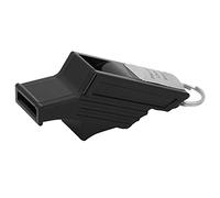 LUCKDANO Referee Whistle, High Volume Emergence Whistle Professional Game High Frequency Referee Non Adjustable Nylon Hanger Contest (Black Silver)