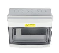 LUCKDANO Retardant Distribution Box, Impact Resistant Junction Box with Transparent Cover, for Indoor Outdoor Electrical Communication Fire Fighting Equipment (6 Slots)