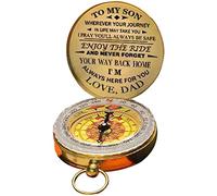 LUCKDANO Retro Copper Navigation Tool for Camping & Outdoor Activities - Glow in the Dark Compass - Perfect Adventurers