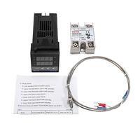 LUCKDANO REX-C100 Intelligent Temperature Controller Kit with SSR-40 DA + K Probe Thermocouple + Heatsink - Accurate PID Control for Electric Power, Industry & Food Processing