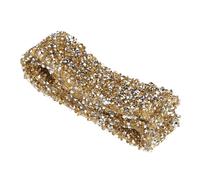 LUCKDANO Rhinestone Ribbon, Rhinestone Roll Trim with a Length of 1 Yard 50g for Arts Crafts Wedding Birthday Party DIY Event Car Phone Decoration (Crystal Yellow)