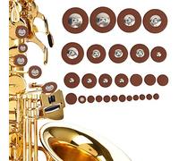 LUCKDANO Saxophone Mouthpiece Pads, Saxophone Accessories Tenor Practice Pad Multi Size Sax Leather Soprano for Soprano