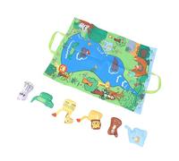 LUCKDANO Sensory Playset 3D Animal Play Mat Learning Colors Grasping Game for Kids 1-3 Years Old - Early Education Toy with Adorable Rattles & Easy Cleanup