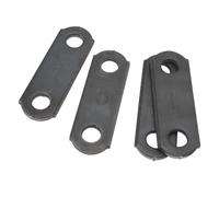 LUCKDANO Shackles Spring Shackle 4 Pcs Trailer Leaf Spring Shackle Strap 2 5/8 Inch Center to Center Double Eye Springs 9/16 Inch Hole Suspension Axle Shackles