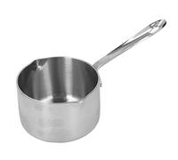 LUCKDANO Small Sauce Pan Stainless Steel Hot Milk Pot - Multi-Purpose Butter & Chocolate Melting Pot with Dual Pour Spouts - Perfect for Heating Milk, Making Syrups & Sauces