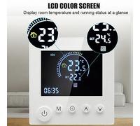 LUCKDANO Smart WiFi Wall Thermostat - Programmable Remote Control Sensor LCD Display Touch Button for Water Heating Systems - Intelligent Climate Controller for Home & Room (W-1)