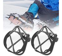 LUCKDANO Snow Spring Spike Outdoor Traction Spring Spike Shoe Covers - -Duty 360° Stainless Steel Traction for Safe Snow Climbing and Mountaineering - Fits Shoe Sizes 38-45