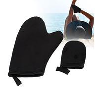 LUCKDANO Soft Tanning Glove, a Comfortable Application Tool for Sunscreen sprays. Black, Double-sided Design Ensures Even Application. Suitable for Sunscreens and Other lotions. 8.1 * 6.5 (Black)