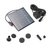 LUCKDANO Solar Fountain Pump with 4 Spray Nozzles - Bird Bath Fountain for Pools & Gardens - Durable Outdoor Landscape Water Feature Kit