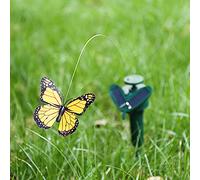 LUCKDANO Solar Powered Dancing Butterflies & Hummingbirds - Realistic Garden Yard Decor with Solar Power, Automatic Flying Motion, Perfect for Potted Plants & Outdoor Spaces (#2)