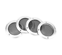 LUCKDANO Speaker Grille Car 4pcs 2inch Audio Speaker Grille Protective Decorative Mesh for Car Speakers and Audio Systems (Silver)