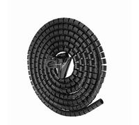 LUCKDANO Spiral Wrap Tube Flexible Spiral Tube Cable Organizer - 1.5m × 22mm - Reusable Wire Wrap with Zip-Up Solution for Home & Office - Perfect for Managing Cables & Protecting Wires, (3.0m*16mm)