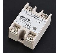 LUCKDANO SSR-75DA Solid State Relay 75A 3-32VDC to 24-380VAC No Switching Spark High Reliability for Automation Control Systems