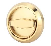 LUCKDANO Stainless Steel Door Lock with Handle Pull Ring for Cabinet, Drawer, and Closet Doors - Anti-Theft, and Durable Design for Long-Term Use (Gold)
