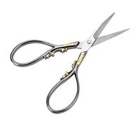 LUCKDANO Stainless Steel Scissors Stainless Steel Tailor Scissors - Durable Household Sewing with European Classic Design - Perfect for Embroidery, Scrapbooking & DIY Projects, (Black Gold Flower)