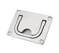 LUCKDANO Steel Handle Floor Boat Deck Flush Handle - 316 Stainless Steel Square Resistant with Mirror Polished Surface for Home and Marine Use