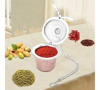 LUCKDANO Tea Infuser, Loose Leaf Tea Steeper Strainer Stainless Steel S, M, L Cook Soup (Medium 80-105mm / 3.1-4.1in)