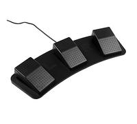 LUCKDANO The FS23-PM USB Three-pedal Customizable Mechanical Switch Is Suitable for Image Acquisition and Game control. Its Minimalist Polka-dot Anti-slip Design and Black Color Make It