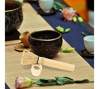 LUCKDANO The Natural Chasen Matcha Whisk, a Long-Handled Powder Brush Tool and Manual Stirring Stick, is an Essential Tool for Making Authentic Matcha in Japanese Tea Ceremonies. (#1)
