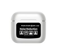 LUCKDANO The YW09 Wireless Earbuds Feature a Touchscreen and Intelligent Noise Cancellation, Come with a Charging Case, and Are IPX5 and Sweatproof, Making Them (White)