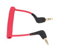 LUCKDANO TRS Cable Microphone Cable, PVC OFC Coiled Microphone Patch 3.5mm for TRS to for Adapter Mic Cord for Rode SC2 Smartphones Video Mic