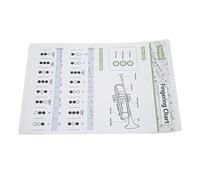 LUCKDANO Trumpet Chord Chart, Convenient Carrying Premium Art Paper Material Suits Goodly for Students and Beginners (Small chord table (small size))