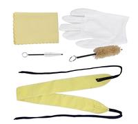 LUCKDANO Trumpet Cleaning Kit, Work Much Easier Including 2 Brushes, 2 Cleaning Cloth and Gloves Clean and Remove the Internal Stains and Saliva of Tube