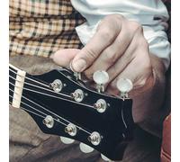 LUCKDANO Tuning Key Pegs Machine Heads Set Replacement, Oval Button Tuning Keys Oval Button Machines Grover Heads Sealed String Pegs Grover (6 Right)