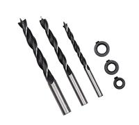 LUCKDANO Twist Drill Bit Set with Guide Jig for Woodworking - High Precision Drill Bits for Angled and Straight Holes, Aluminum Alloy Material ()