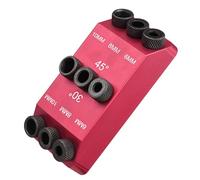 LUCKDANO Twist Drill Bit Set with Guide Jig for Woodworking - High Precision Drill Bits for Angled and Straight Holes, Aluminum Alloy Material (Guide Jig)