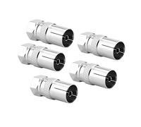 LUCKDANO Type F Plug Adapter, Coax Quick Connect Coax Adapter F Type Male Plug Connector Socket 5pcs to RF Coaxial TV Aerial Connector