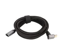 LUCKDANO USB C 3.2 Male to Female Cable - PD100W Fast Charging, 10Gbps Data Transfer & 4K At 60Hz for Steam Deck - 90 Degree L-Shaped Design Durable Nylon Braid (200cm)