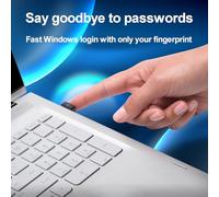 LUCKDANO USB Fingerprint Reader for 10/11 - Driver-free, Plug and Play - Compatible with Laptops, Desktops, and tablets; Supports Up to 10 fingerprints; Portable design. (WA27-USB)